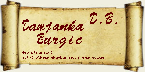 Damjanka Burgić vizit kartica